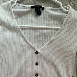 White forever 21 cropped top